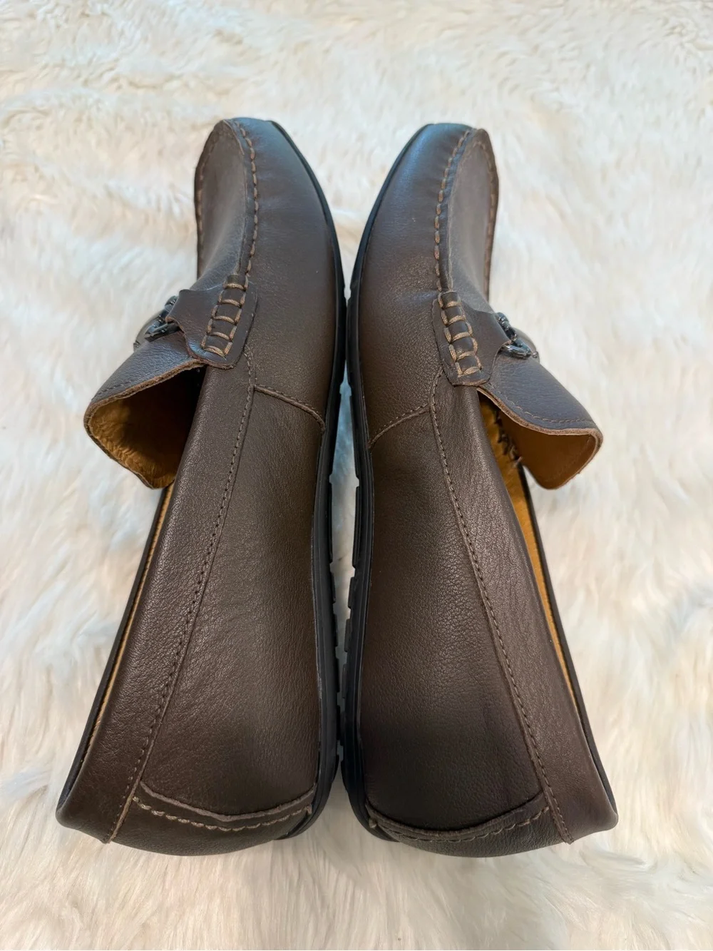 Vionic Mason Men's Brown Leather Bit Loafers Slip On Size 11.5